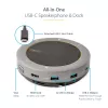 StarTech.com Base de acoplamiento con altavoz USB-C, altavoz de conferencia portátil mini y base de audio, USB-C a VGA/HDMI 4K, concentrador 2x USB-A, micrófono/altavoz, altavoz para Teams/Zoom/Softphone