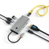 Techly IUSB32C-HUB6HPDI Concentrador de interfaces USB 3.2 Gen 1 (3.1 Gen 1) Type-C 5000 Mbit/s Aluminio