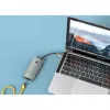 Techly IUSB32C-HUB6HPDI Concentrador de interfaces USB 3.2 Gen 1 (3.1 Gen 1) Type-C 5000 Mbit/s Aluminio