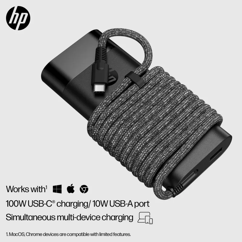 Cargador para portátil HP 110W USB-C, portátil, interior, 43 - 63 Hz, 110 W, 5V/9V/12V/15V/20V, 1,6 A