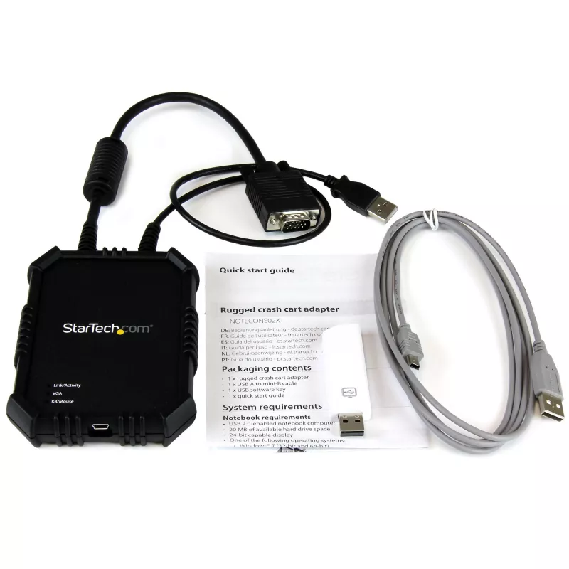 StarTech.com consola KVM de portátil a servidor con carcasa robusta