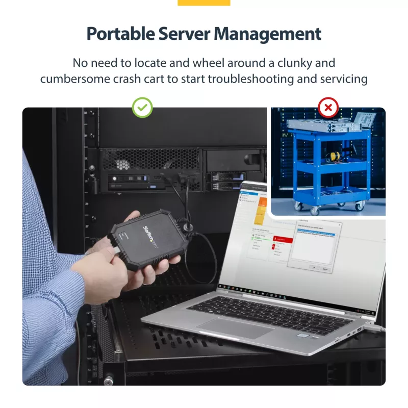 StarTech.com consola KVM de portátil a servidor con carcasa robusta