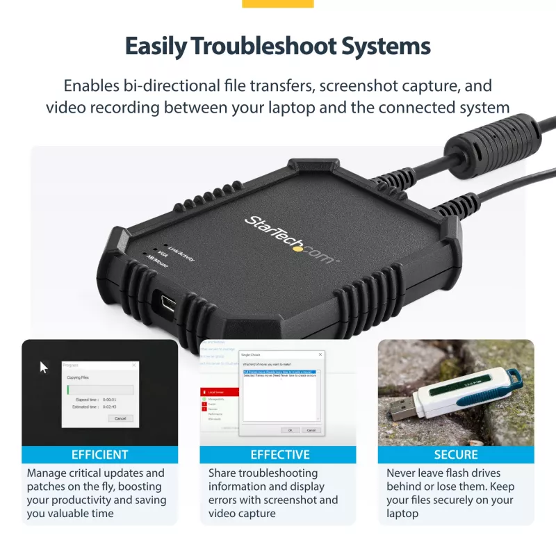 StarTech.com consola KVM de portátil a servidor con carcasa robusta