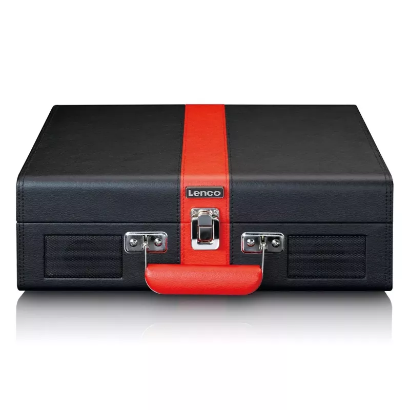 Tocadiscos de accionamiento por correa Lenco TT-110 negro rojo semiautomático