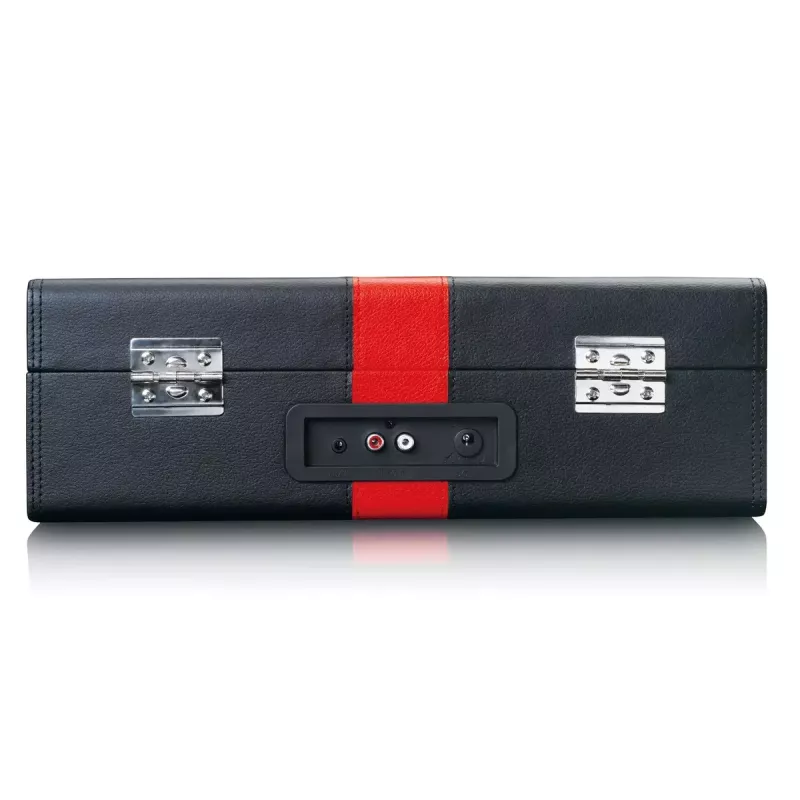 Tocadiscos de accionamiento por correa Lenco TT-110 negro rojo semiautomático