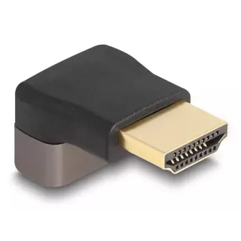DeLOCK Adaptador HDMI conector macho a conector hembra 90° hacia arriba en ángulo 8K 60 Hz gris Metal