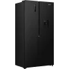 Gorenje Frigorífico Side-by-Side NRS917E41BXWD, independiente, American Door, Negro, 2 puertas, Touch, LED