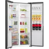 Gorenje Frigorífico Side-by-Side NRS917E41BXWD, independiente, American Door, Negro, 2 puertas, Touch, LED
