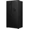 Gorenje Frigorífico Side-by-Side NRS917E41BXWD, independiente, American Door, Negro, 2 puertas, Touch, LED