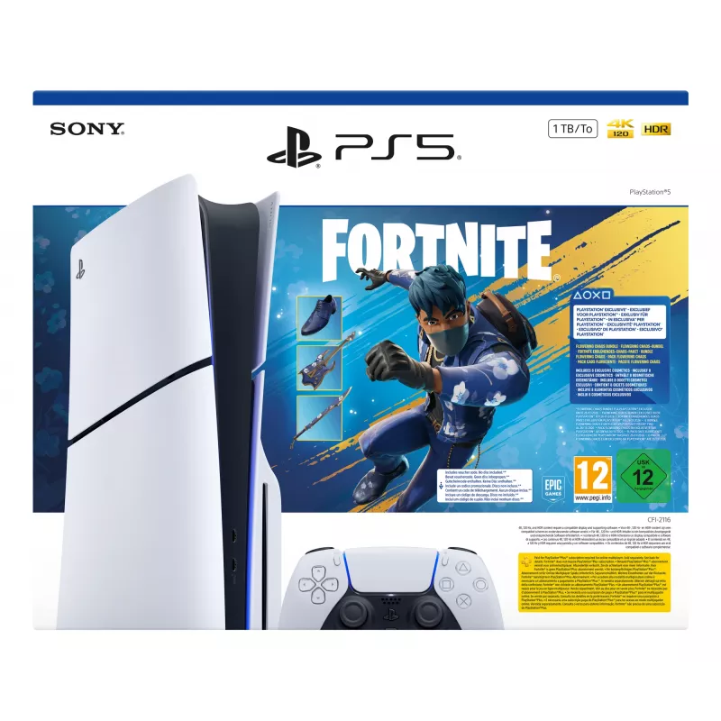 Sony PlayStation 5 - Pack Fortnite Flowering Chaos 1 TB Wi-Fi negro, blanco