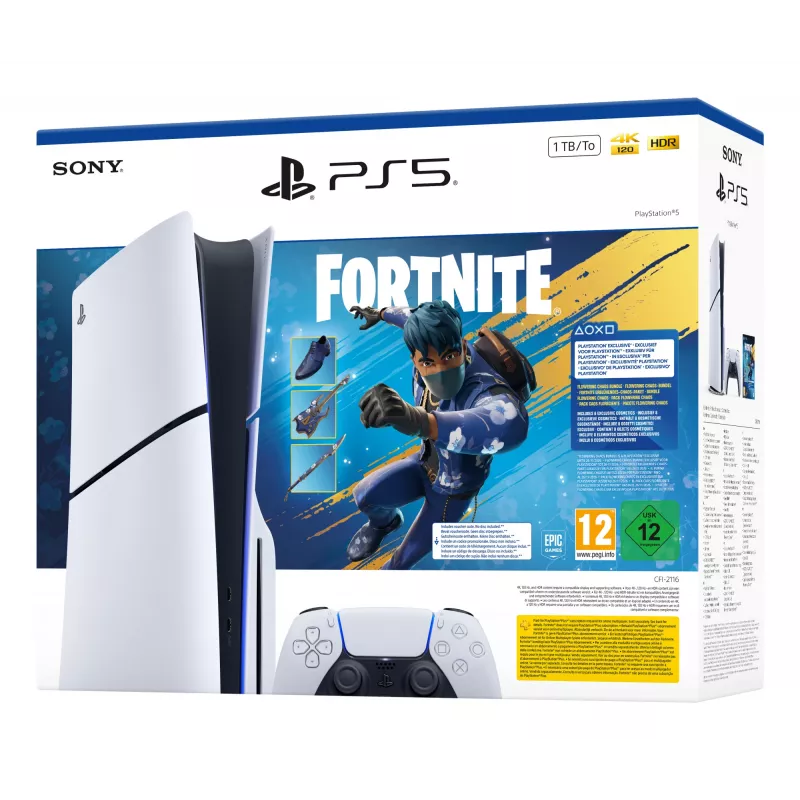 Sony PlayStation 5 - Pack Fortnite Flowering Chaos 1 TB Wi-Fi negro, blanco