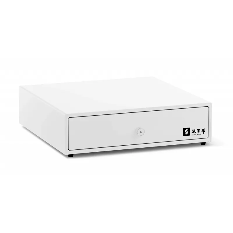 Cajón portamonedas SumUp Cash Drawer — carcasa de plástico y acero, blanco, 330×340×100 mm, 5 kg