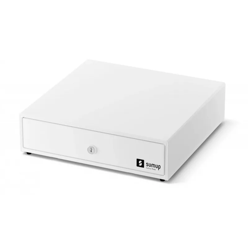 Cajón portamonedas SumUp Cash Drawer — carcasa de plástico y acero, blanco, 330×340×100 mm, 5 kg
