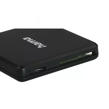 Hama Lector multitarjetas USB 3.0, SD/microSD/CF, negro