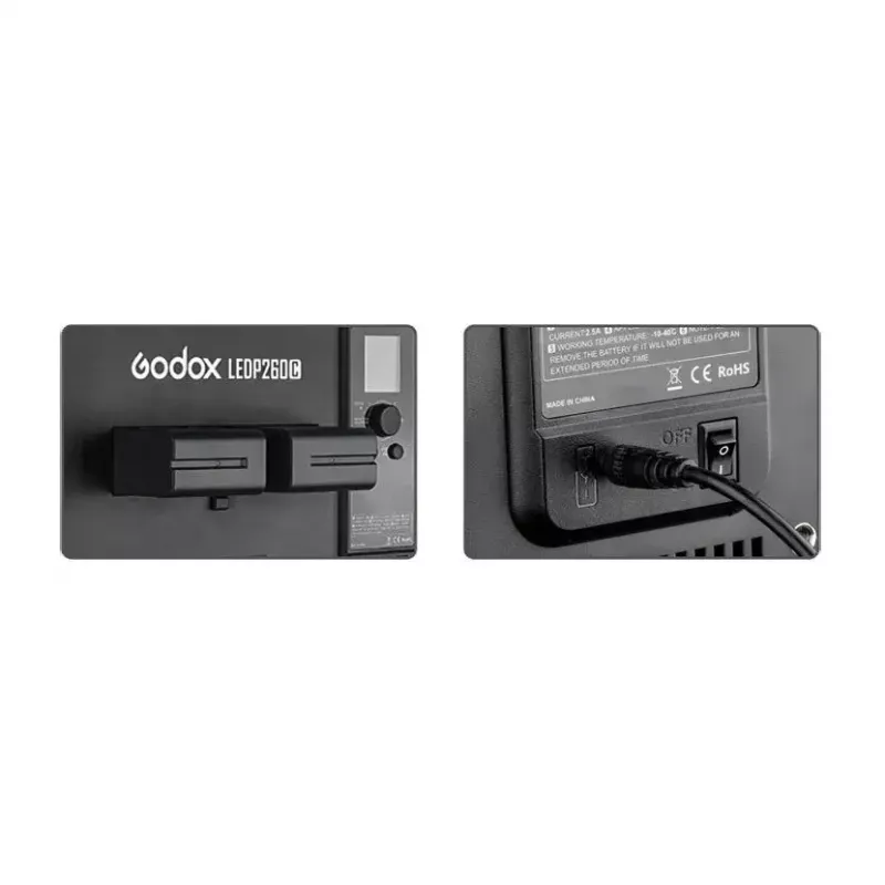 Luz LED Godox LEDP260C 30 W negro blanco