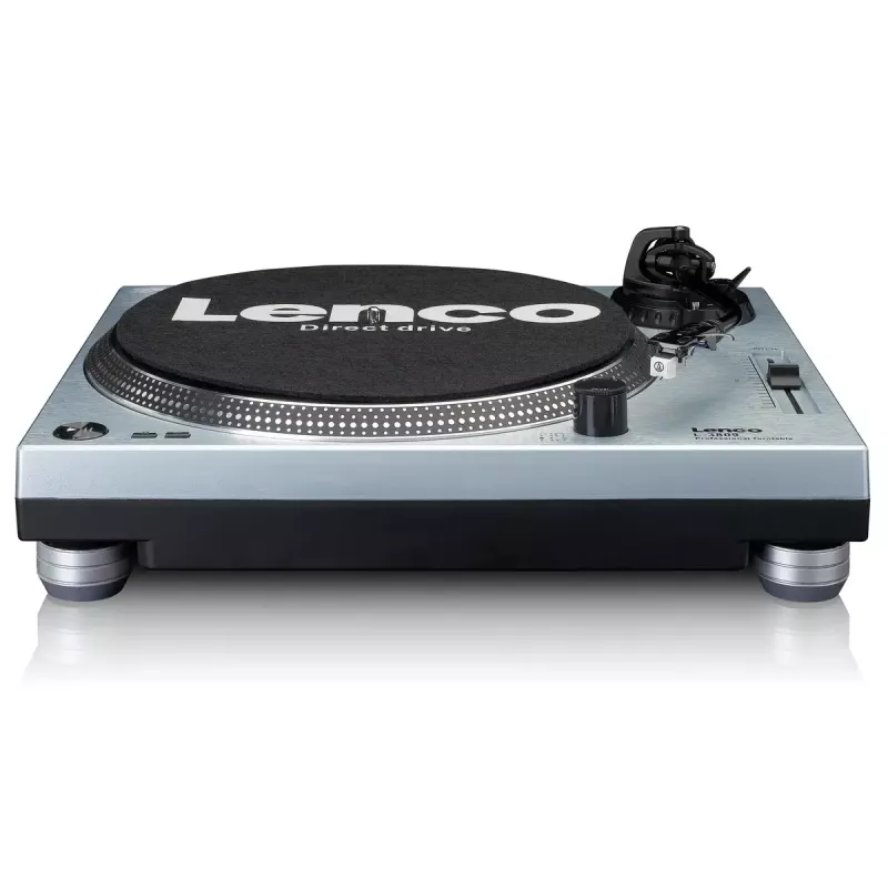 Tocadiscos de accionamiento directo Lenco L-3809ME — manual, USB Type-A, azul metalizado