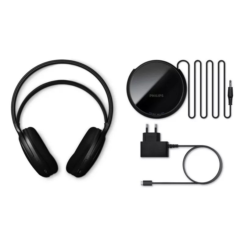 Auriculares/headset Philips SHC5200M2/12 inalámbricos de diadema para TV USB Type-C negros