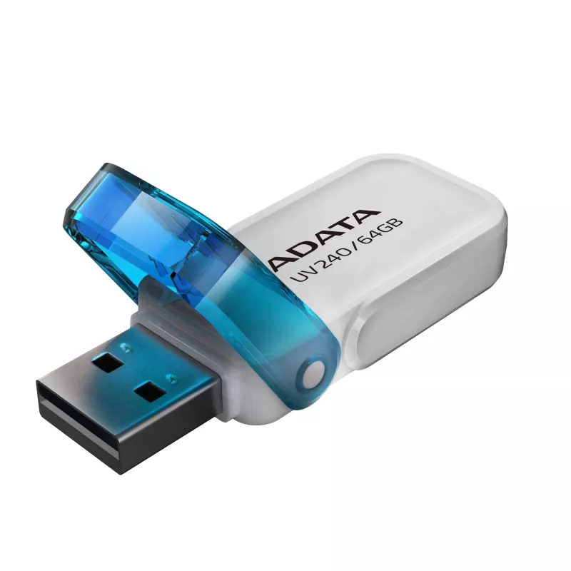 Memoria USB ADATA UV240 64 GB USB Type-A 2.0 Azul, Blanco