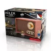 Radio portátil Adler AD 1171 – AM/FM, 10 W RMS, Bluetooth, antena externa, bronce, 290×200×172 mm