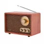 Radio portátil Adler AD 1171 – AM/FM, 10 W RMS, Bluetooth, antena externa, bronce, 290×200×172 mm
