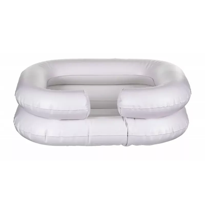Palangana inflable ActionMed PM100AM — recipiente rectangular de higiene y rehabilitación con bomba, blanco