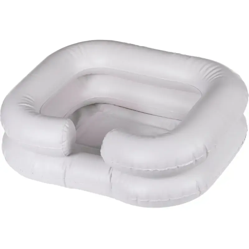 Palangana inflable de lavado ActionMed PM200AM — recipiente de higiene rectangular portátil, blanco, bomba y manguera incluidas