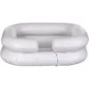 Palangana inflable de lavado ActionMed PM200AM — recipiente de higiene rectangular portátil, blanco, bomba y manguera incluidas