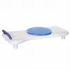 Asiento de baño ActionMed LW400AM 2 en 1 con disco giratorio de transferencia, blanco, resistente a la humedad, asiento ergonómico, orificio para colgar