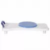 Asiento de baño ActionMed LW400AM 2 en 1 con disco giratorio de transferencia, blanco, resistente a la humedad, asiento ergonómico, orificio para colgar