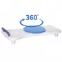 Asiento de baño ActionMed LW400AM 2 en 1 con disco giratorio de transferencia, blanco, resistente a la humedad, asiento ergonómico, orificio para colgar