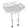 Silla de ducha plegable de pared ActionMed KP600AM — blanca, asiento ergonómico, patas antideslizantes ajustables, 3 kg