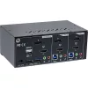 Conmutador KVM de sobremesa InLine, 2 puertos, doble monitor, DP+HDMI, 4K, USB 3.0, Audio