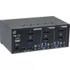 Conmutador KVM de sobremesa InLine, 2 puertos, doble monitor DP 1.2, 4K, USB 3.0, Audio