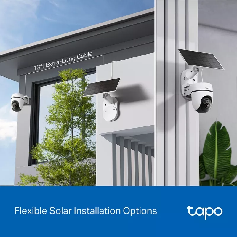 TP-Link Tapo Kit Cámara de Seguridad con Panel Solar y Giro/Inclinación