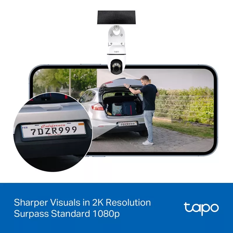 TP-Link Tapo Kit Cámara de Seguridad con Panel Solar y Giro/Inclinación