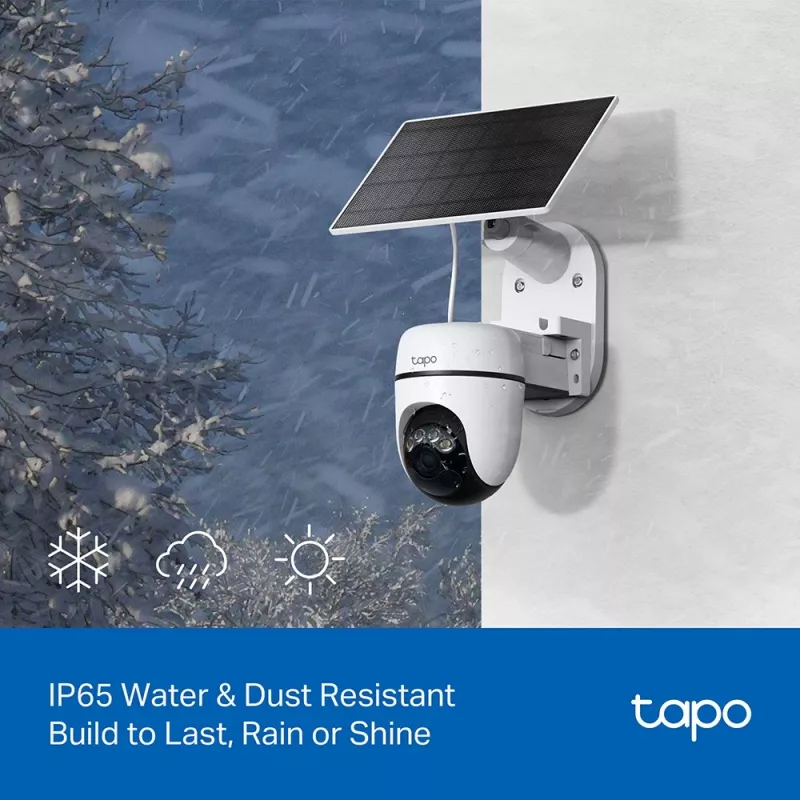 TP-Link Tapo Kit Cámara de Seguridad con Panel Solar y Giro/Inclinación