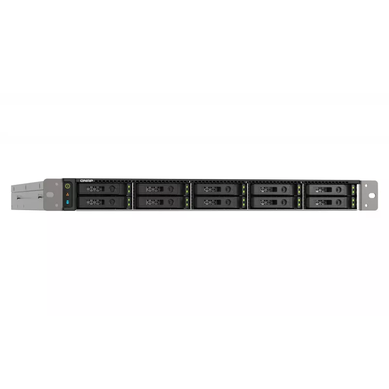 QNAP TS-h1090FU NAS Rack (1U) EPYC 7302P 128 GB DDR4 0 TB QuTS hero Black, Gris