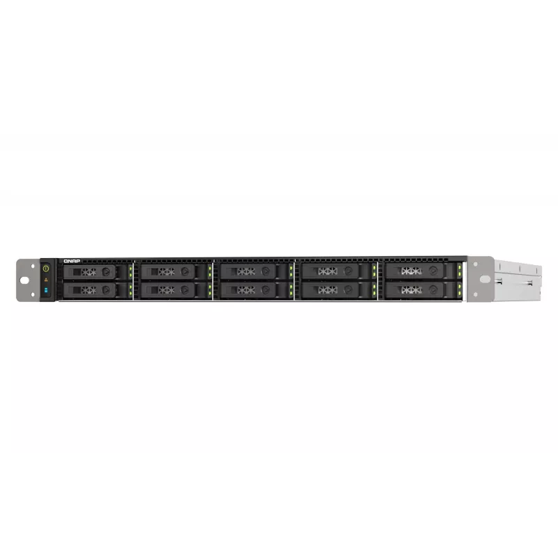 QNAP TS-h1090FU NAS Rack (1U) EPYC 7302P 128 GB DDR4 0 TB QuTS hero Black, Gris