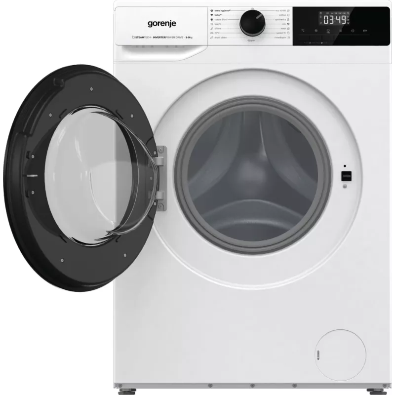 Gorenje Lavadora WNHPI94A1PS BK070, Carga Frontal, 9 kg, B, 75 dB, 1400 rpm, A
