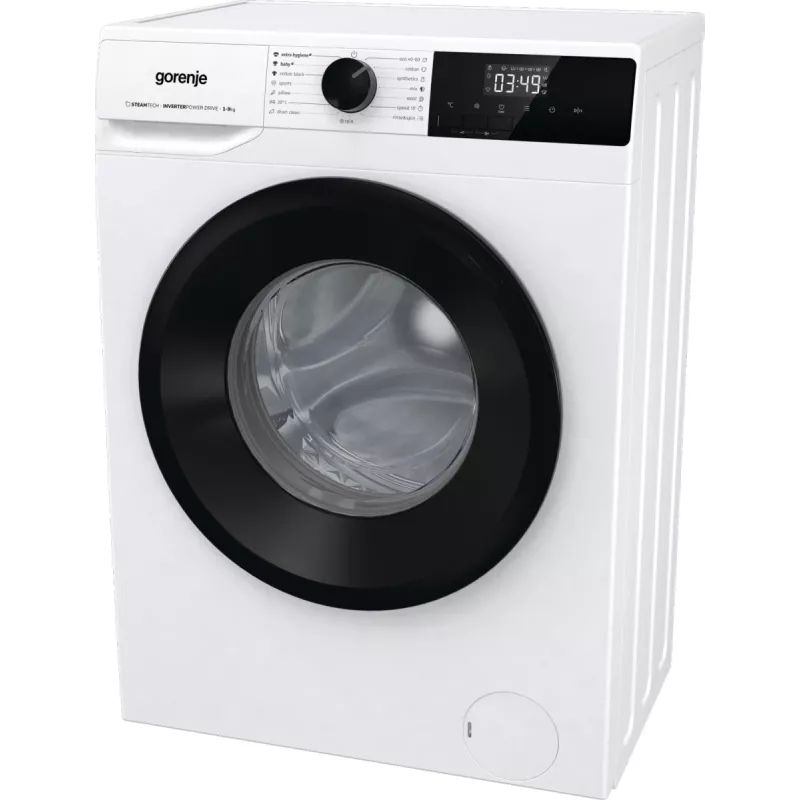 Gorenje Lavadora WNHPI94A1PS BK070, Carga Frontal, 9 kg, B, 75 dB, 1400 rpm, A