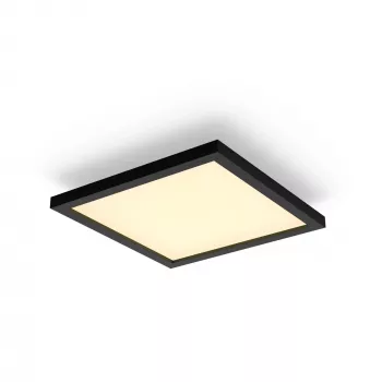 Philips Aurelle Square Panel, Lámpara de Techo Inteligente, Bluetooth/Zigbee, Negro, LED, Aluminio, Variable
