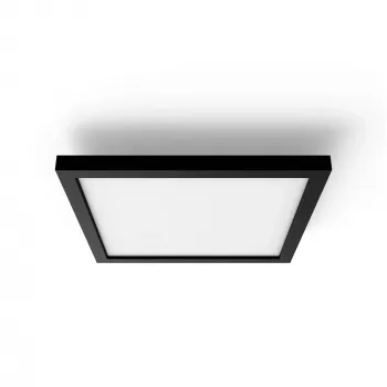 Philips Aurelle Square Panel, Lámpara de Techo Inteligente, Bluetooth/Zigbee, Negro, LED, Aluminio, Variable