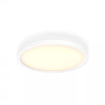 Philips Aurelle Hue Lámpara Panel Redonda, Lámpara de Techo Inteligente, Bluetooth/Zigbee, Blanco, LED, Aluminio, Variable