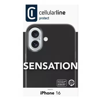 Cellularline Sensation – funda para iPhone 16 de silicona soft-touch, funda, Apple, iPhone 16, 15,5 cm (6,1