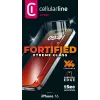 Cellularline Fortified Xtreme Glass - iPhone 16 vidrio templado ultrarresistente con bordes reforzados, fácil de instalar y extremadamente resistente