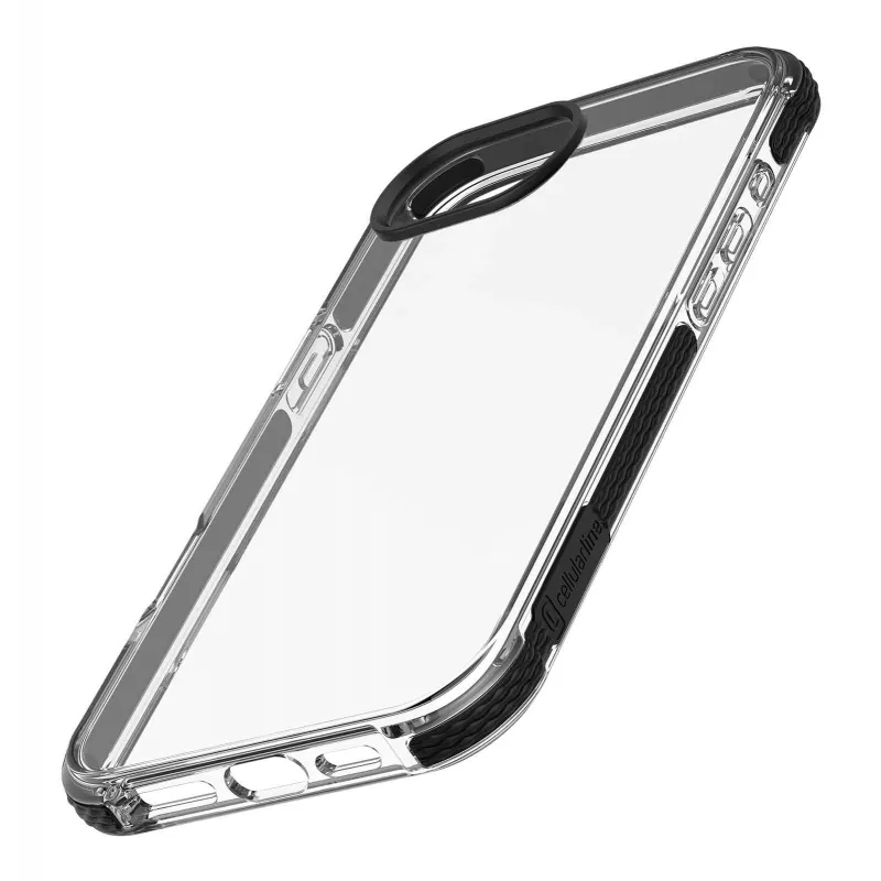 Cellularline Tetra Force Strong Guard – Funda protectora ultraelástica y antichoque para iPhone 16e con tecnología antibacteriana Microban® integrada