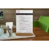 Portaseñales Sigel TA256 A4 acrílico madera marrón transparente