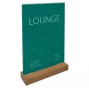 Portaseñales Sigel TA256 A4 acrílico madera marrón transparente