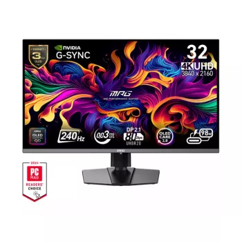 MSI MPG 322URX QD-OLED monitor de ordenador 80 cm (31,5 pulgadas) 3840 x 2160 píxeles 4K Ultra HD negro