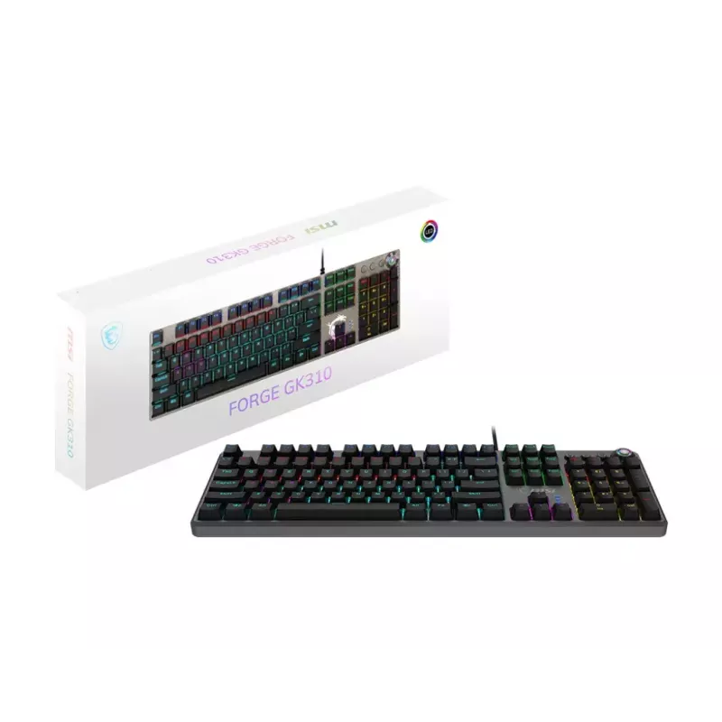 Teclado gaming MSI FORGE GK310 RED DE Mecánico USB QWERTY Negro